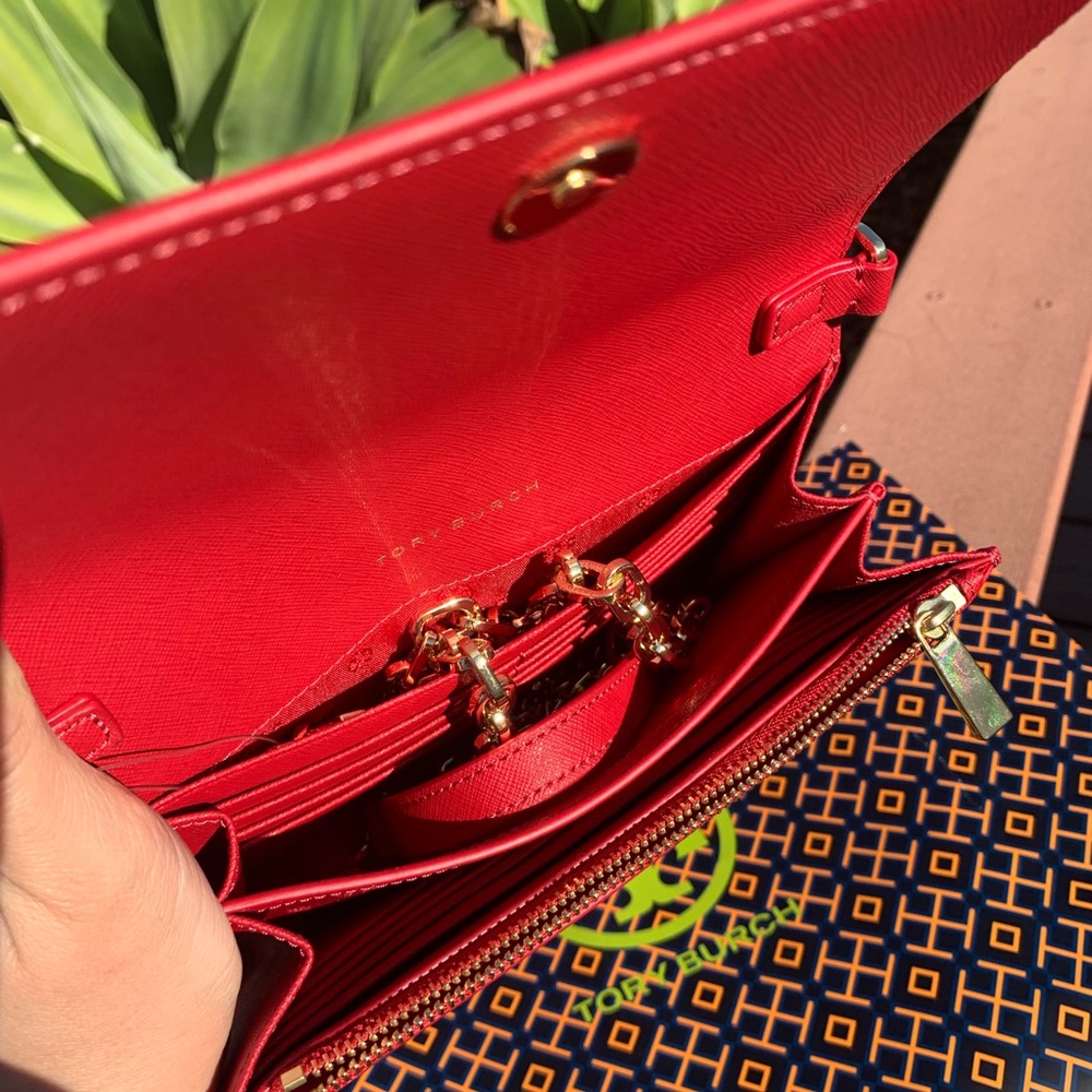 Tory Burch Emerson Leather Chain Wallet Crossbody - Picture 6 of 8